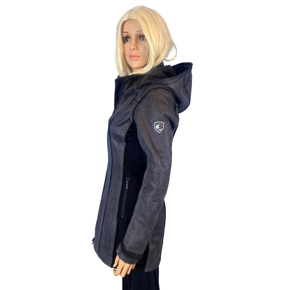NWT KUHL Women's XS Dani Sherpa Trench Jacket MSRP$349 Black New - Picture 4 of 17